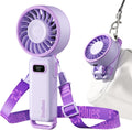 - Ventilateur Portable Compact Et Élégant Avec Batterie - Usage Main, Bureau, Cou Ou Pliable - Ventilation Jusqu'À 12 Heures - Idéal Pour Bureau, Voyage, Plage, Camping