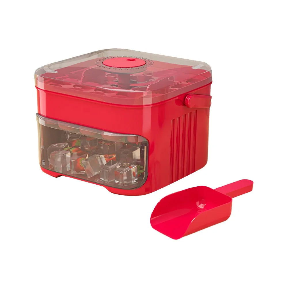 50-Cube Ice Machine Large-Capacity Double-Layer Ice Cube Machine with Easy-To-Press Lid Reusable Food Grade Ice Cube Mold
