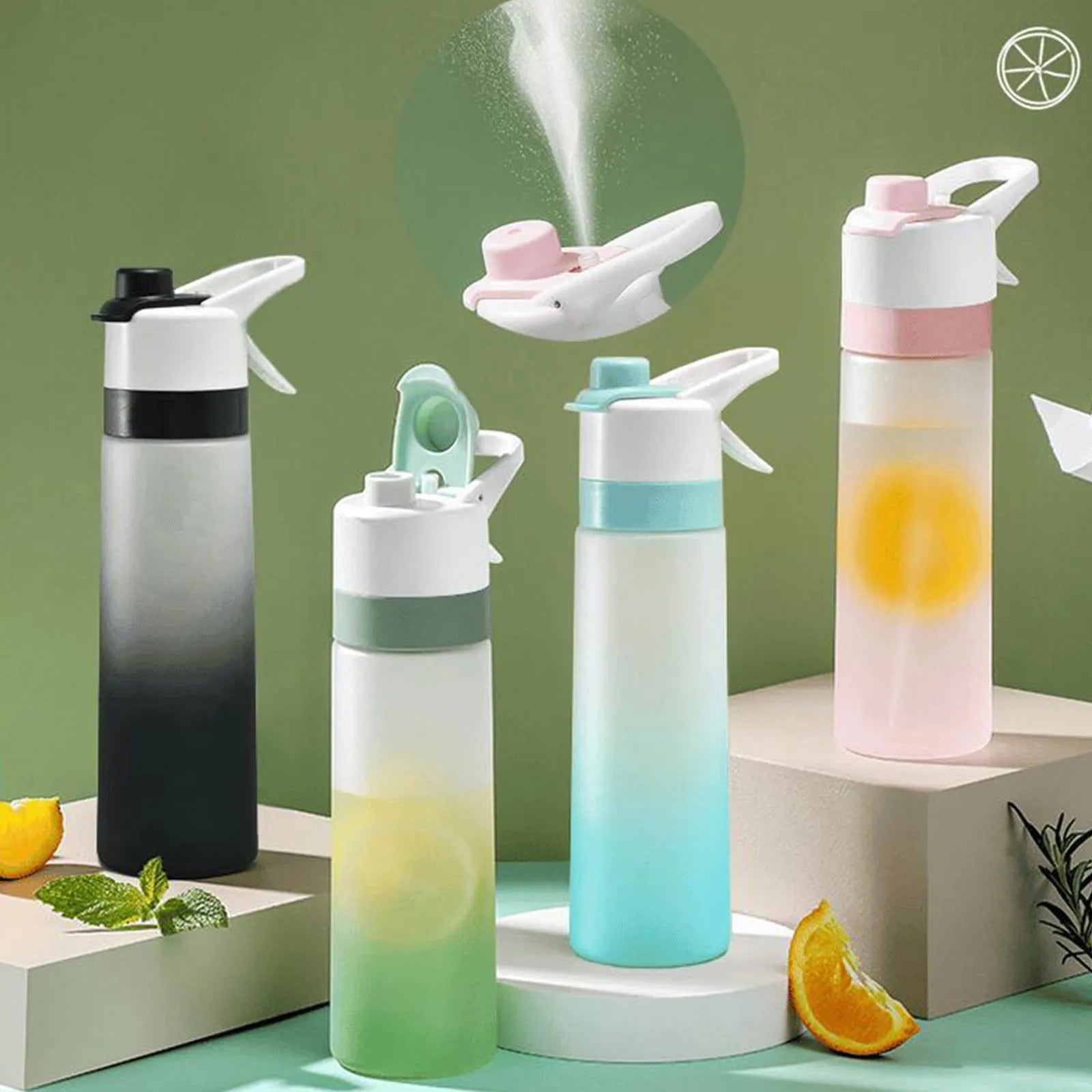 Gradual Fog Surface Water Cup High Color Spray Sports Water Cup Men'S and Women'S Water Spray Plastic Cup Gift Cups Water Bottle